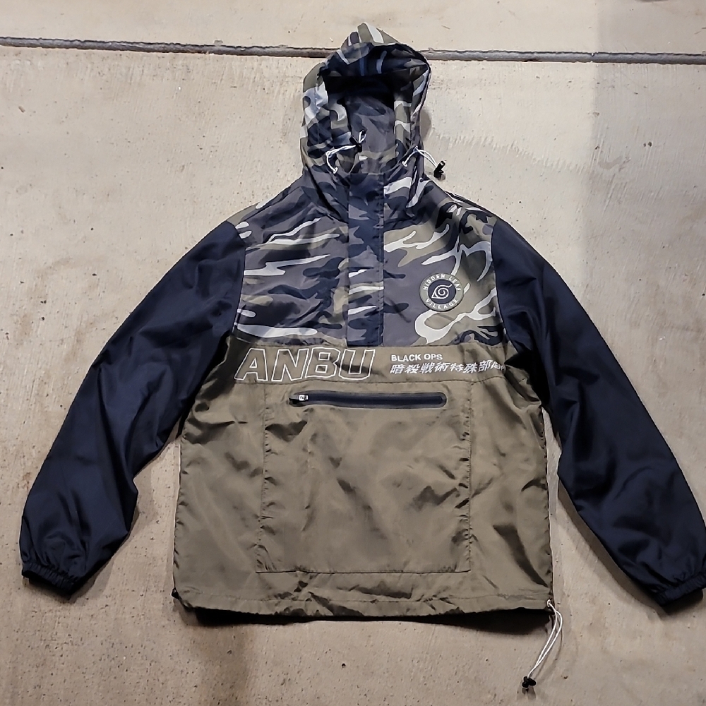 Box Lunch Naruto Camo and Black Hooded Jacket